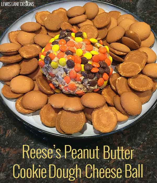Reese’s Peanut Butter Cookie Dough Cheese Ball by Lewis Lane
