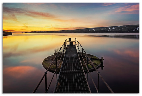 water sunrise dawn yorkshire ngc reservoir d600 chelkerreservoir nikkor1635mmf4 nikonfxshowcase