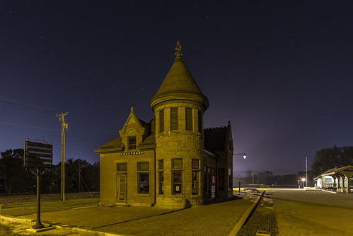 longexposure ohio night historic trainstation historicplaces bucyrus