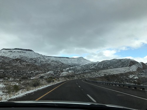 road snow xmas storm winter highway arizona i60 route66