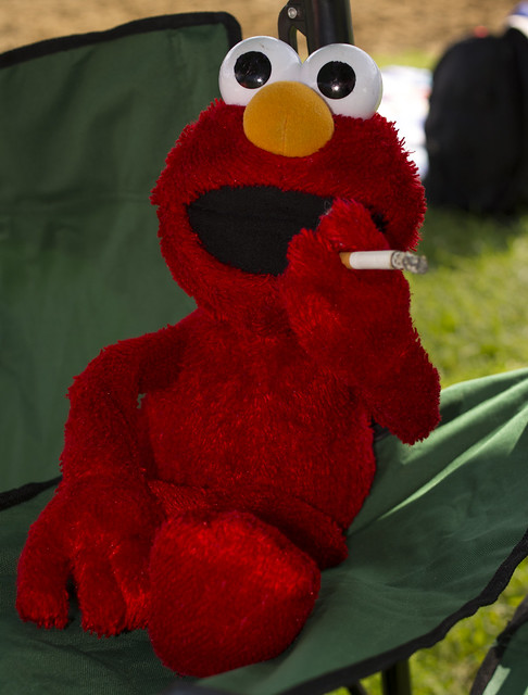 Sometimes Elmo takes a little trip to (cough, cough!!) FLAVOR COUNTRY!