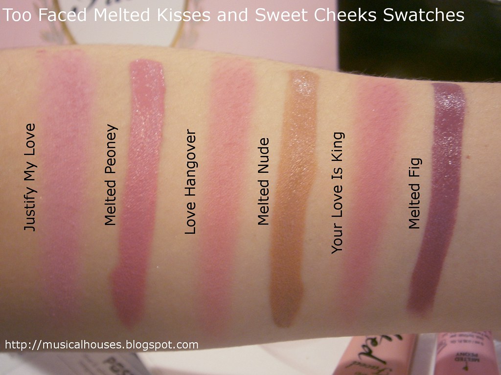 Too Faced Melted Kisses and Sweet Cheeks Swatches
