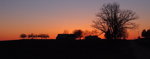 sunset orchard ridge gratiotcounty newhaven township silhouette