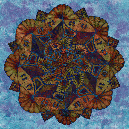 Digital collage with Mandala