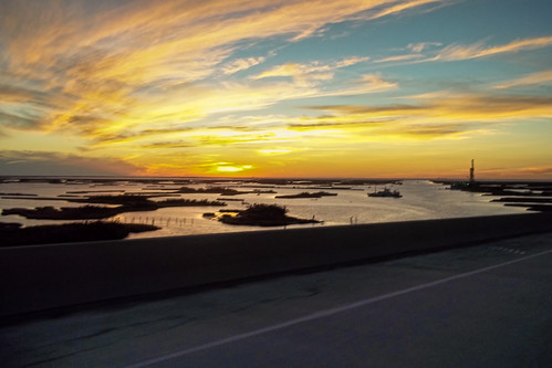 bridge sunset louisiana coastal gulfcoast lafourcheparish leeville ilobsterit