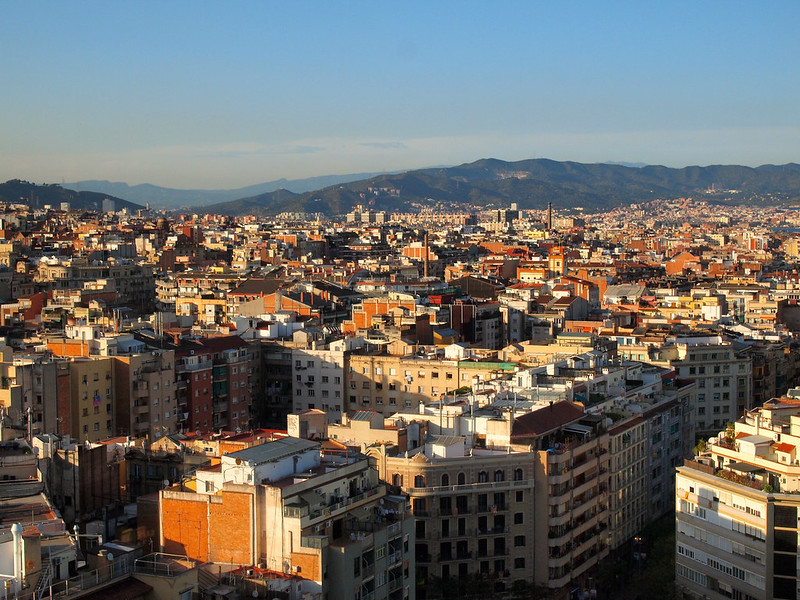 View of Barcelona from Sagrada Familia tower