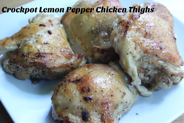 Crockpot Lemon Pepper Chicken Thighs