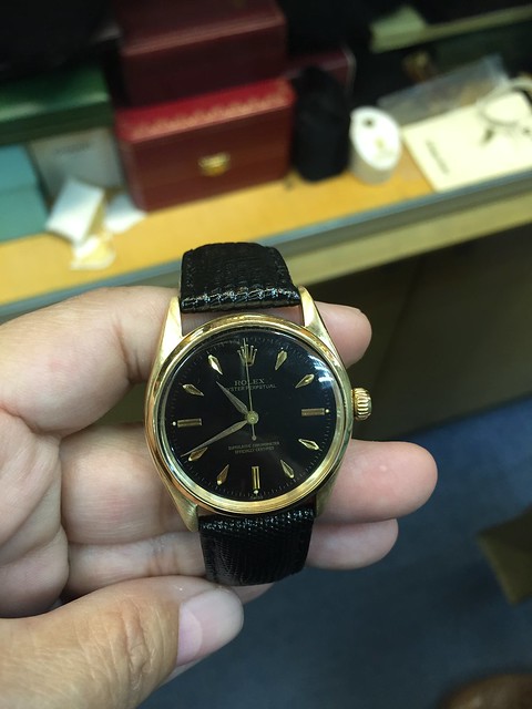 vintage black rolex watch