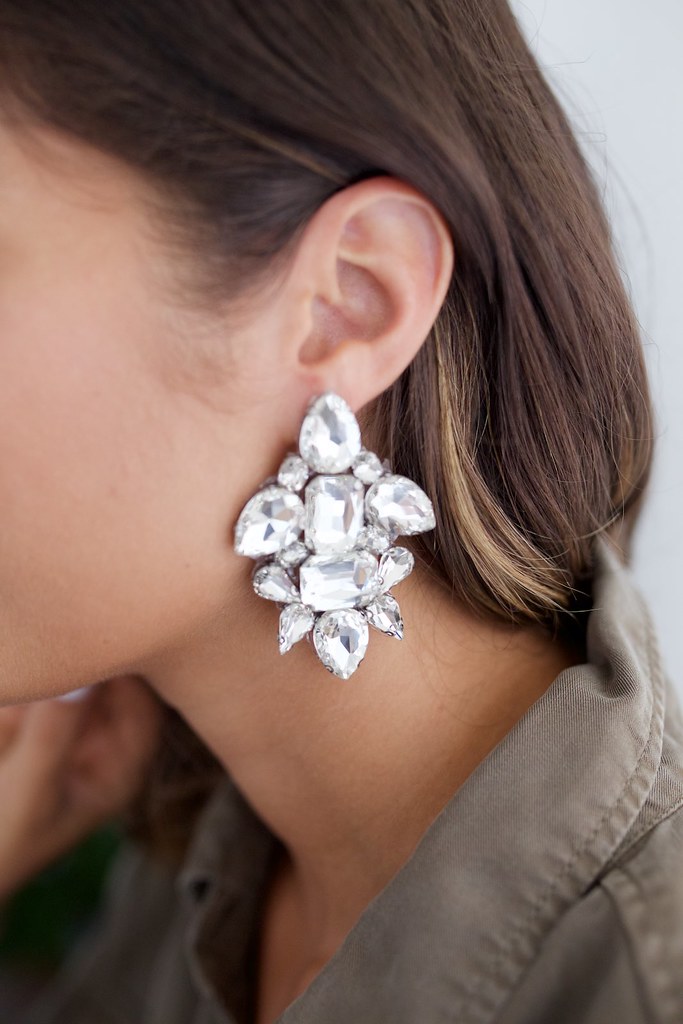DIY Crystal Cluster Earrings