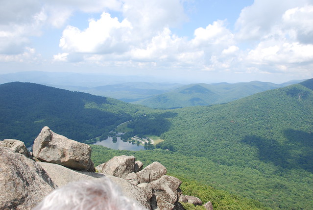 This is the view from Sharp Top at Peaks of Otter - that is Abbott Lake below and Peaks of Otter Lodge