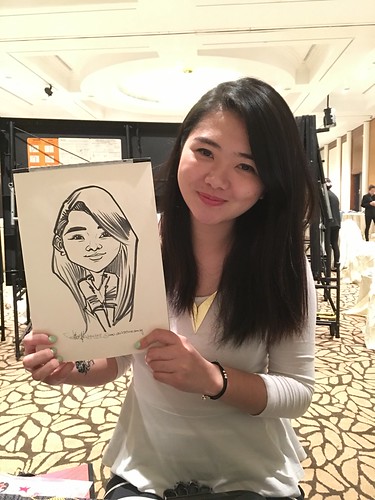 caricature live sketching for Busy Bees Brunch Celebration 2015