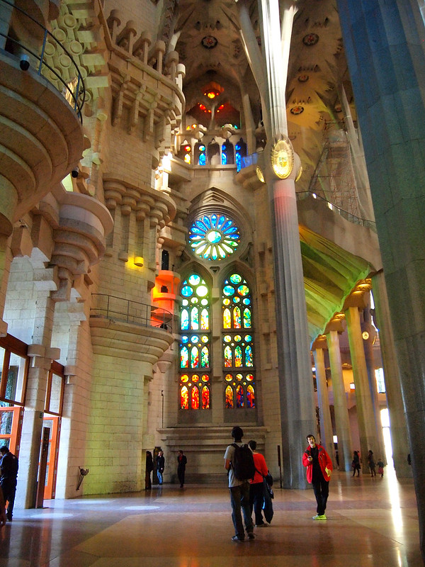 Inside the Sagrada Familia in Barcelona