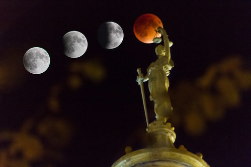 usa moon ny statue composite night eclipse outdoor upstate september courthouse cortland lunareclipse 2015 supermoon