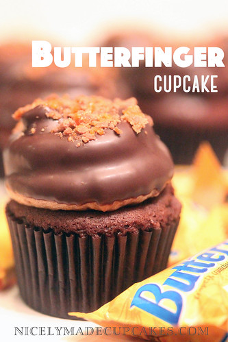 Butterfinger cupcake