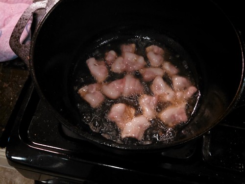 Bacon frying in bacon grease