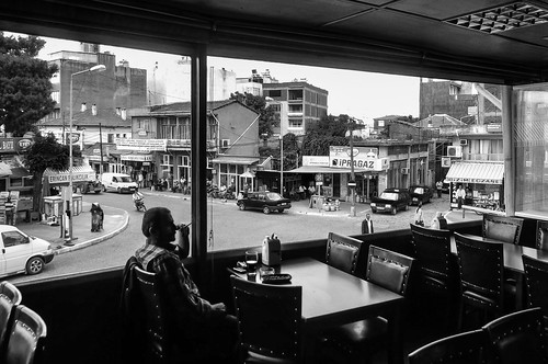 blackandwhite window turkey square restaurant town cafe view intersection overlook patron bergama