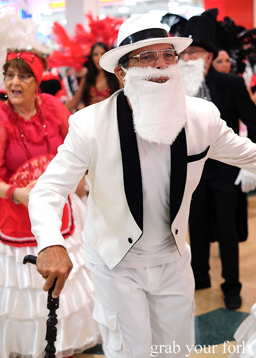 Spritely Comparsa Yauguru Uruguayan dancers at the Fairfield Culinary Carnivale 2015