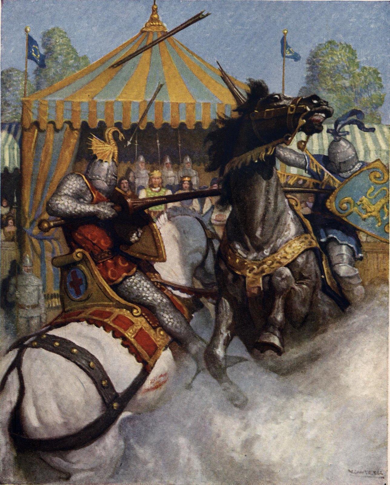 Illustration from Boys King Arthur by NC Wyeth