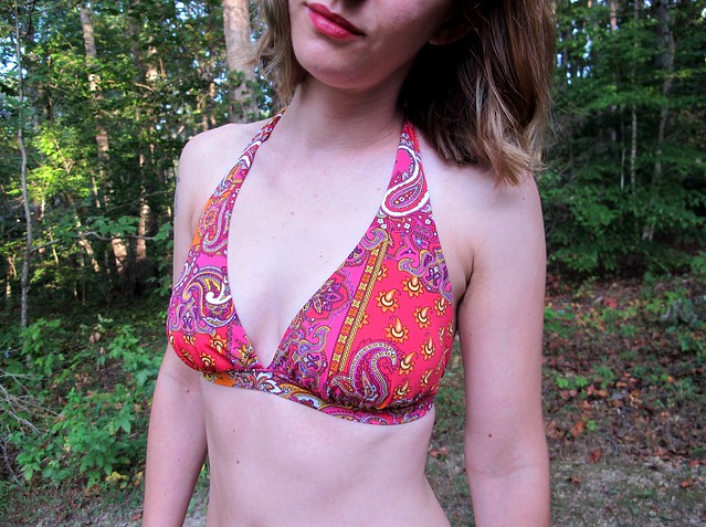 Paisley print Stretch & Sew Bikini - front close up