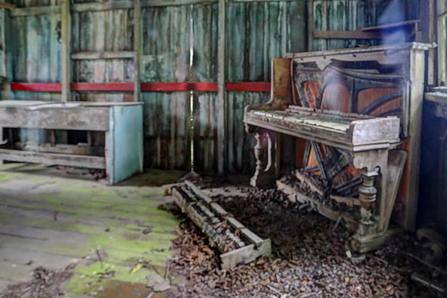 old abandoned derelict dilapidated aged building school wood paemako piopio waitomo district waikato newzealand rural decay
