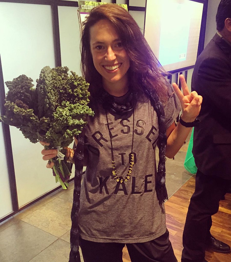 Today, @hustleandkale was invited to the @nationalkaleday event to celebrate #kale. I ate a #kale salad, a #kale cookie, and drank #kale juice  and learned things about #kale like how over 500 babies were named Kale in the U.S. in 2008 and th