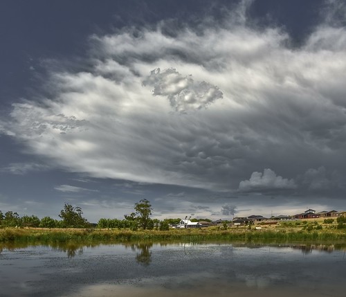 phunnyfotos australia victoria vic gippsland westgippsland drouin lake reflections reflection cloud clouds storm stormy summer weather hot humid anvilcloud mammatus nikon d750 nikond750 pano panorama jacksonsview skies wetland mcneillypark stormcell