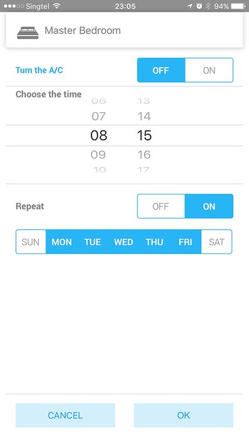 Sensibo iOS App - Scheduling