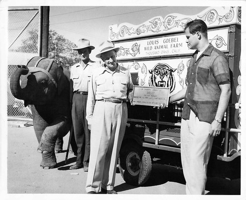 Wade Dickinson 1964 Louis Goebel Wild Animal Farm with elephant