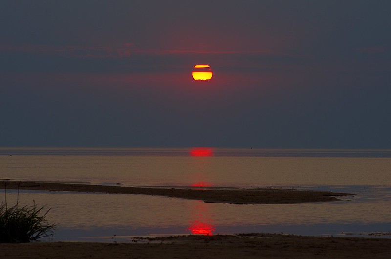 Чудское озеро, Псковская область, Россия, закат
