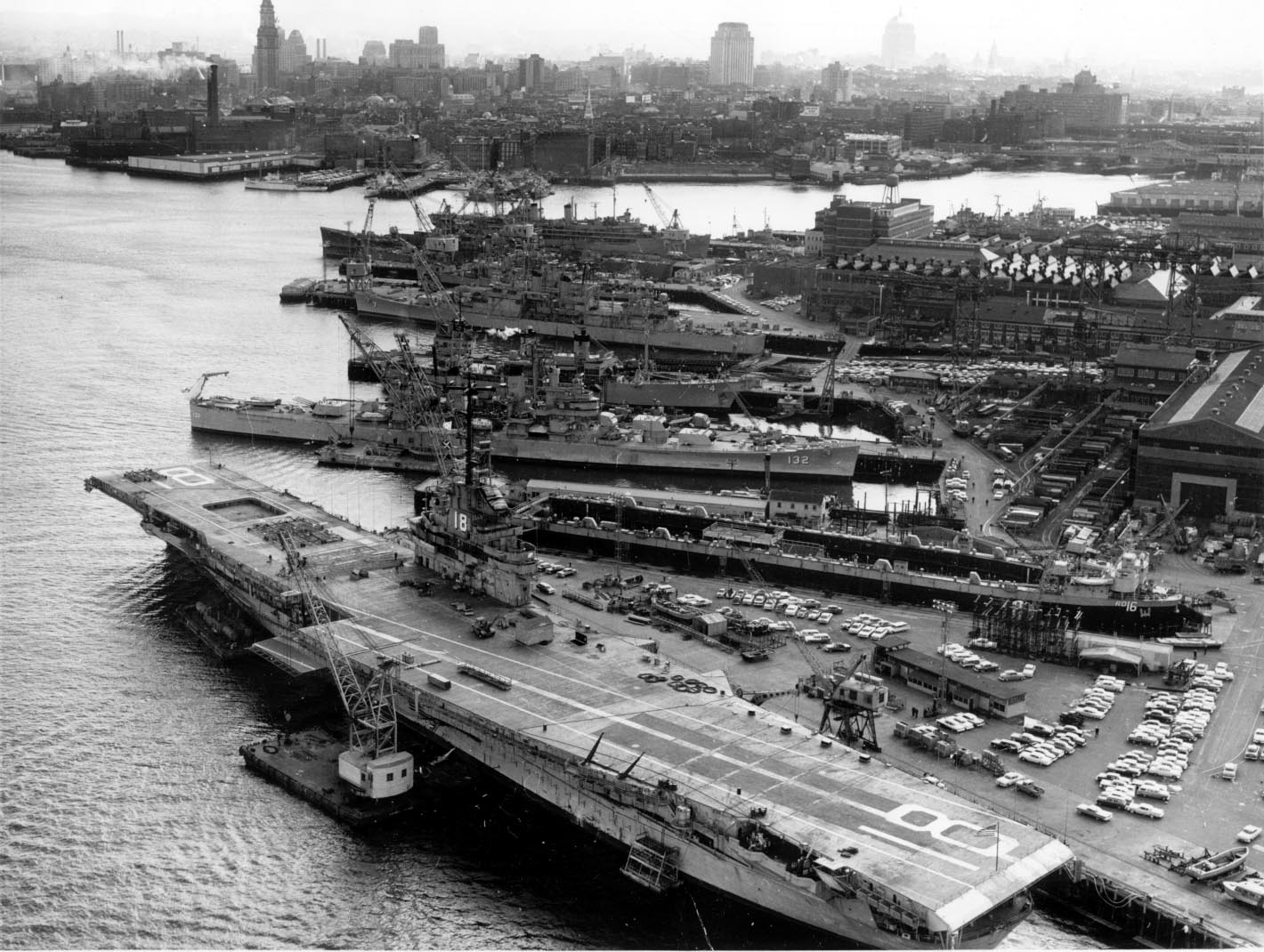 Aerial View Of Boston Navy Yard Looking Southwest 1 April 1960 List