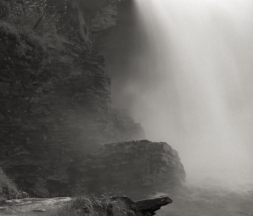 nature monochrome waterfall sweden åre tännforsen
