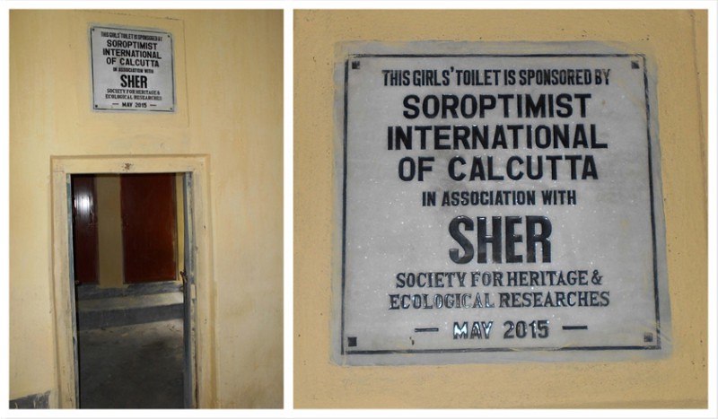 Newly made Toilet for Girls in Doyapur P.C Sen High School - Sundarban, India