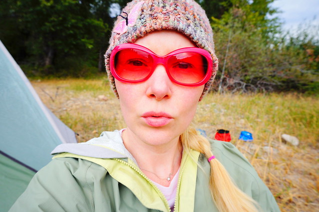 camping realness with rose-colored glasses