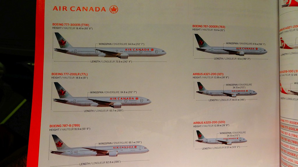 Seat Map Air Canada Boeing B767 300ER (763) Rouge