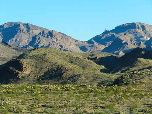 cacti desert mountains rural arizona bypassed route66