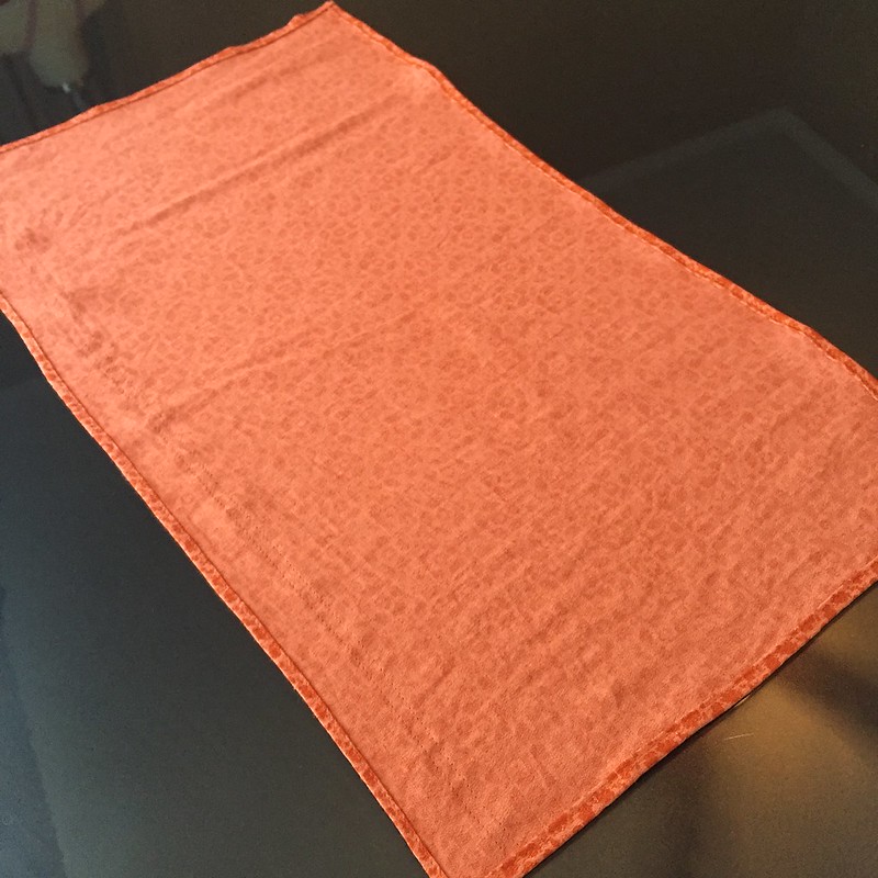 Orange Drawstring Bag - In Progress