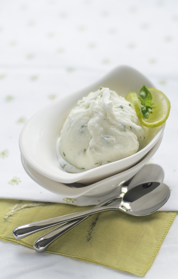 Lime and Basil Sorbet