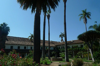 Santa Barbara - Santa Barbara Mission palm trees