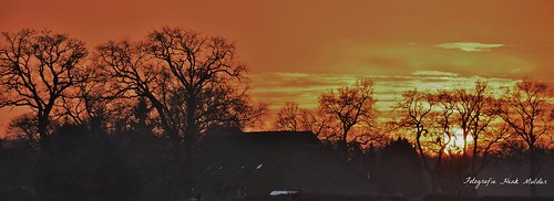 sunset panorama orange holland nature netherlands landscape nikon natur natuur natura zwart drenthe oranje koud westerveld avondrood havelte kerklaan fris zwdrenthe