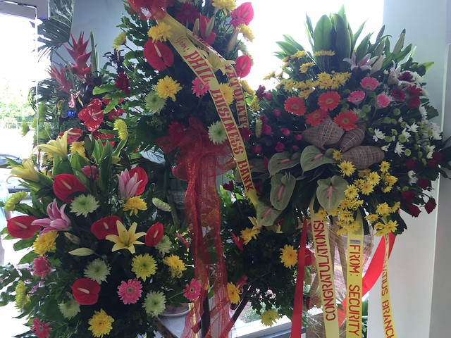 Flowers from Philippine Business Bank and Security Bank