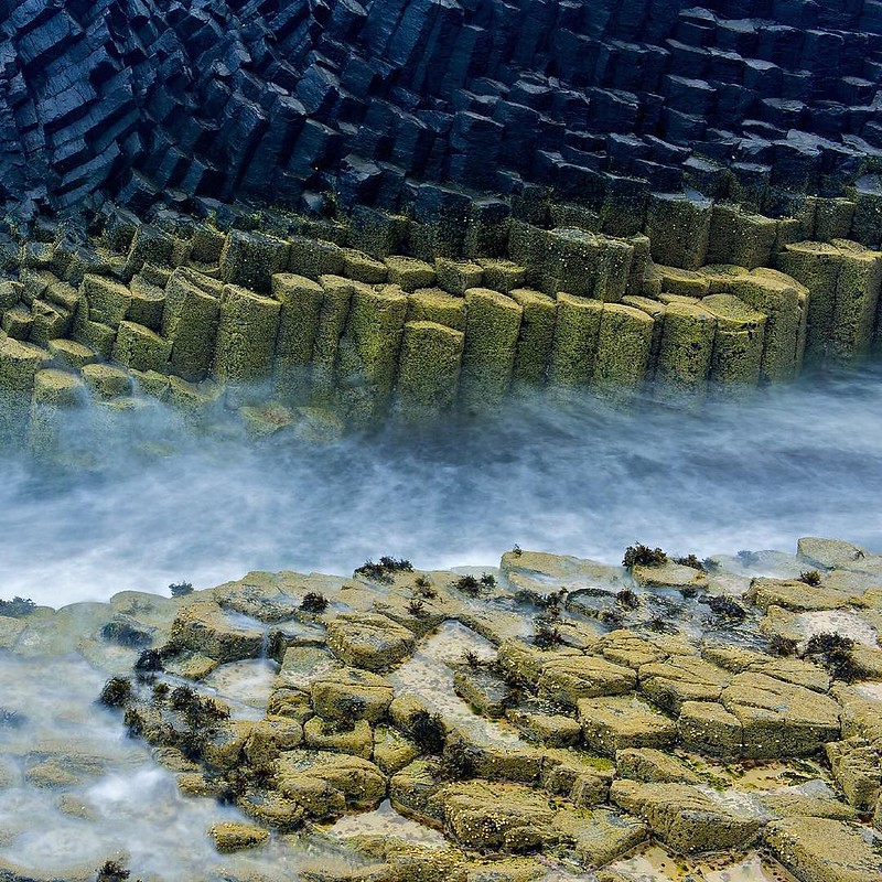 Ancient and mysterious, the Isle of Staffa always fascinates me with its stunning display of columnar basalt, from a primordial volcanic eruption. These geologic displays are what convince me that the earth is a living place, which I can see if I just kno