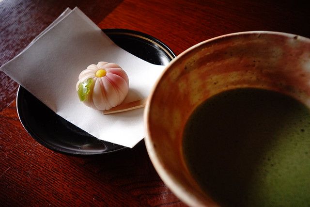 Japanese sweets and green tea