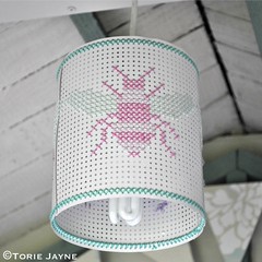 Cross stitch lampshade