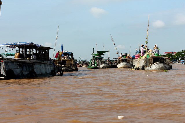 Mercados flotantes Delta del Mekong