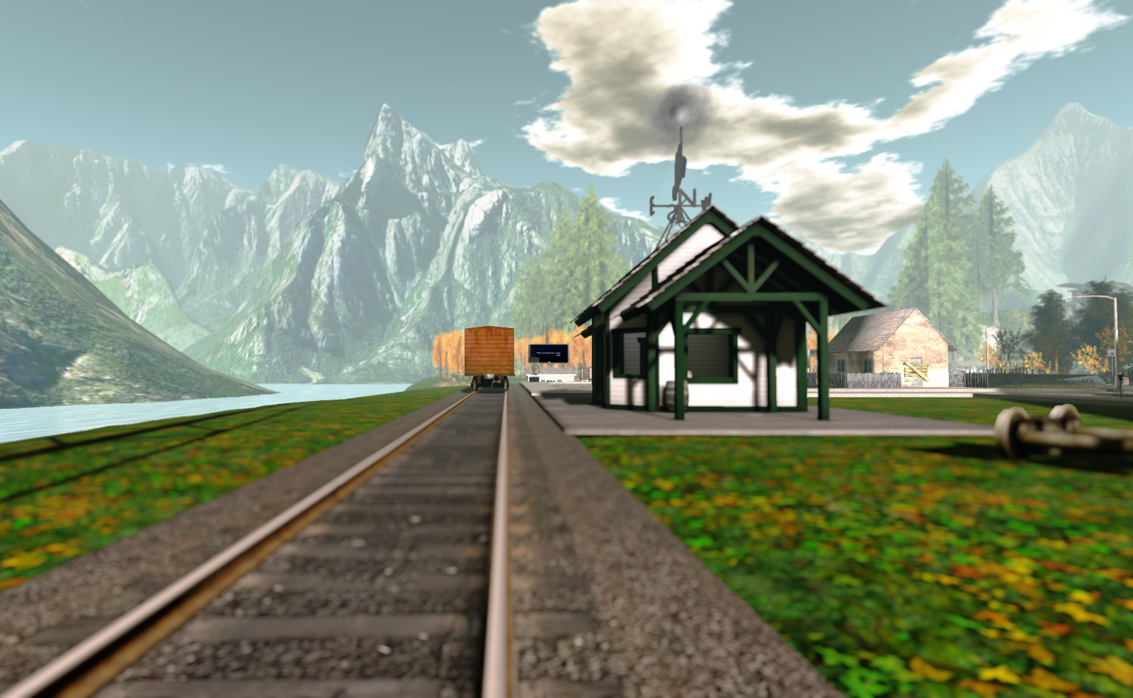The train station at the town of Brazen Fair Ends