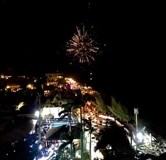 Overseas Adventure Travel', 'Route of the Mayas', fireworks, hotel roof, New Year's Eve, Radisson  Fort George Hotel