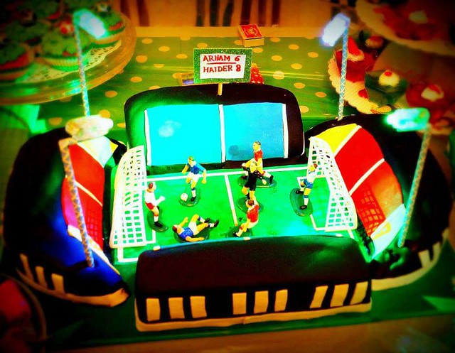 Soccer Stadium Cake from Shahla Sohail Khan of Creationz Themed Cakes by Shahla