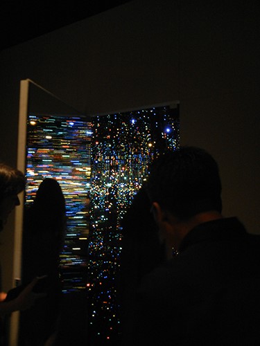 DSCN0459 _ preview of Infinity Mirrored Room, 2013, Yayoi Kusama, Broad Museum, LA