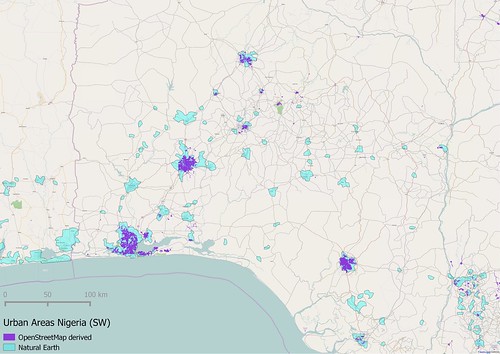 Urban Area comparison, SW Nigera