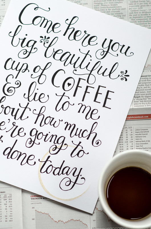 Coffee Station Art from a Free Printable